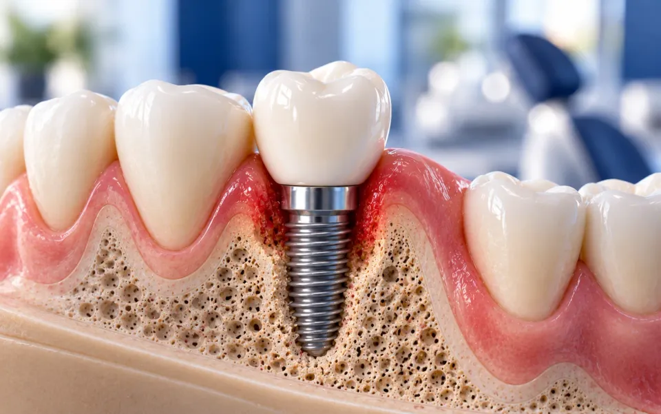 Periimplantitis: Entzündung am Implantat erkennen und vorbeugen